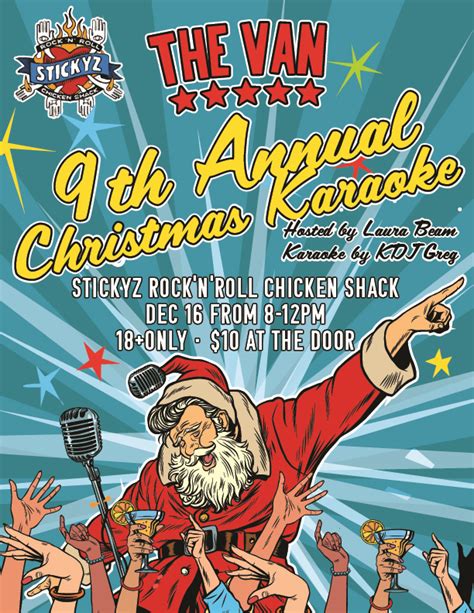 9th Annual Christmas Karaoke For The Van Stickyz Rock N Roll Chicken