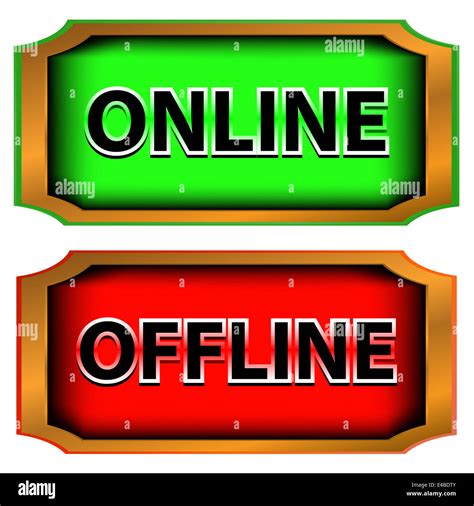 Online And Offline Icon Stock Photo Alamy