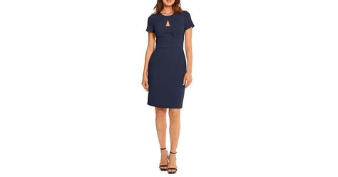 Maggy London Cloud Crepe Sheath Dress In Blue Lyst