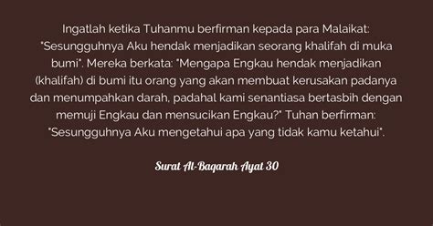 Surat Al Baqarah Ayat 30