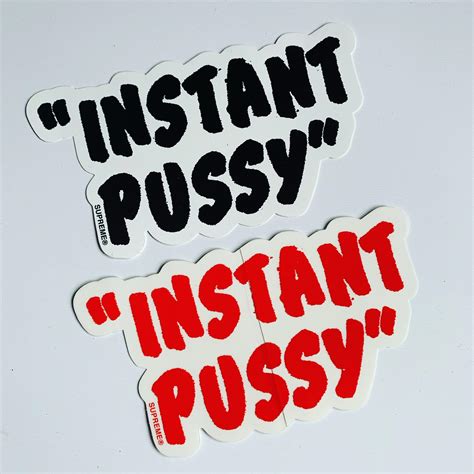 New Day New Sample Sticker Red Clear Instant Pussy That Never Was