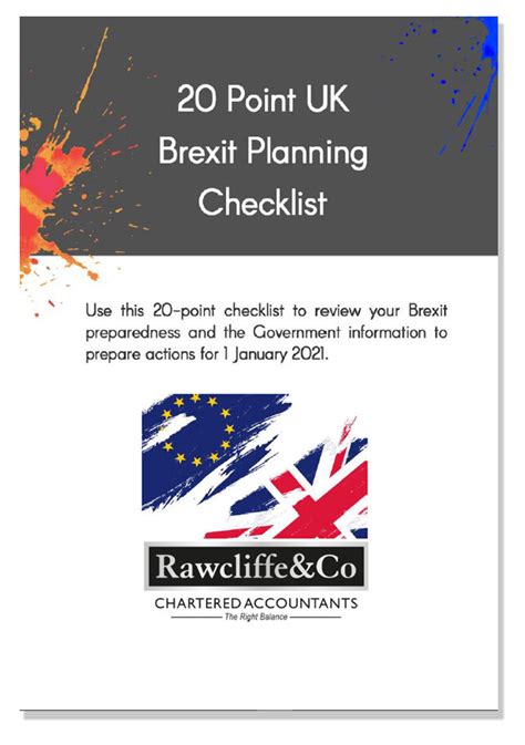 20 Point Brexit Planning Checklist — Rawcliffe