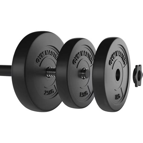 Gym Master Kg Adjustable Chrome Dumbbell And Barbell Set