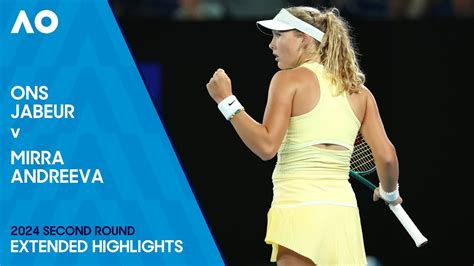 Ons Jabeur V Mirra Andreeva Extended Highlights Australian Open 2024