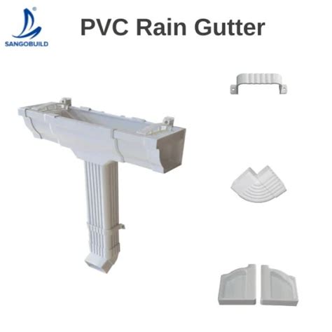 K Style PVC Roof Water Drain System Square Plastic Water Rain Gutter