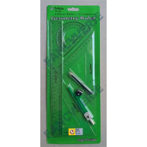 Jual Penggaris Segitiga Busur Geometri Tf Geometry Ruler Set