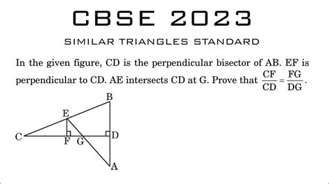 In The Given Figure CD Is The Perpendicular Bisector Of AB EF Is