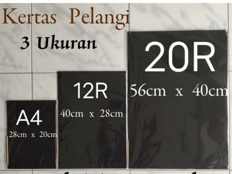 Kertas Pelangi Ukuran Lazada Indonesia