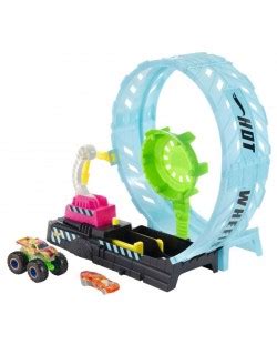 Игрален комплект Hot Wheels Monster Truck Светеща писта Епичен лупинг Отлична цена Ozone bg