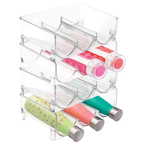 Buy MDesign Plastic Free Standing Stackable 3 Bottle Storage Holder