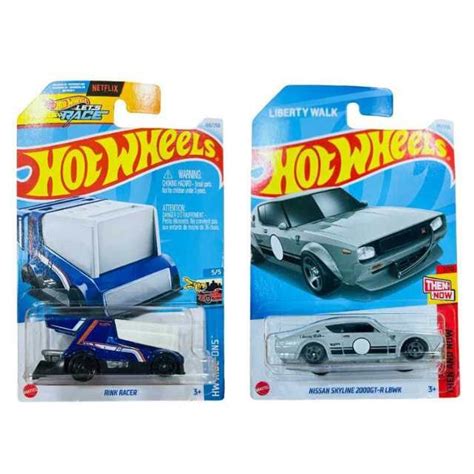 Hot Wheels HW Ride Ons Rink Racer Then And Now Nissan Skyline 2000GT R LBWK