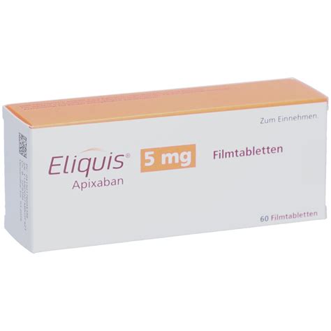 Eliquis 5 Mg Filmtabletten 60 St Mit Dem E Rezept Kaufen Shop Apotheke