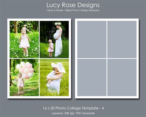 16 X 20 Photo Collage Template 4