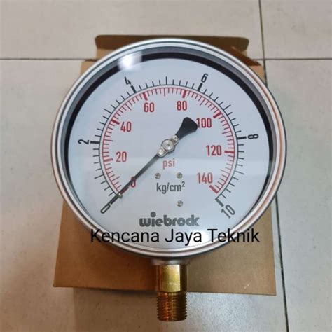 Promo Pressure Gauge Raket Stainless Kuningan 4 Inch 10 Kg Bar 140 Psi