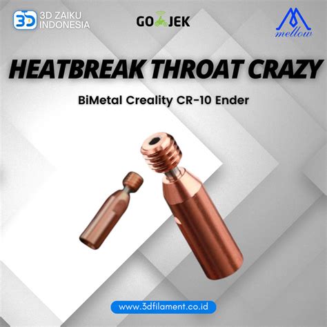 Jual Mellow All Metal BiMetal Creality CR 10 Ender Heatbreak Throat