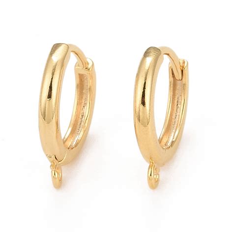 Honeyhandy Rack Plating Eco Friendly Brass Hoop Earring Findings With