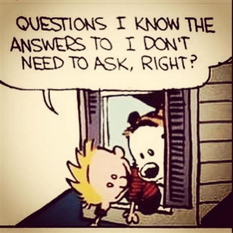 Calvin And Hobbes Daily On Instagram Depends On The Question