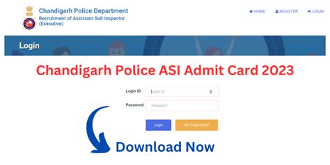 Chandigarh Police ASI Admit Card 2023 Released And Written Exam Date