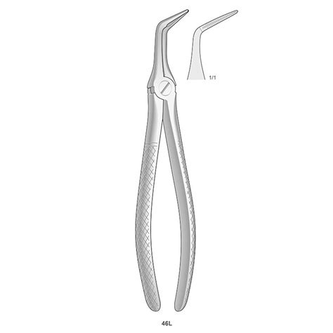 Forceps N 46 L Para Raices Inferiores Bontempi Royal Dent