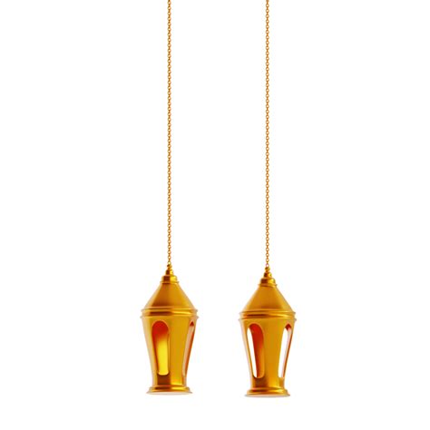 3d Render Gold Lantern 9312738 PNG