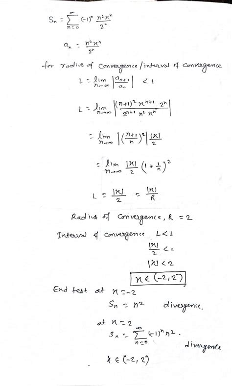 [solved] Radius And Interval Of Convergence Find The Radius Of Convergence Course Hero