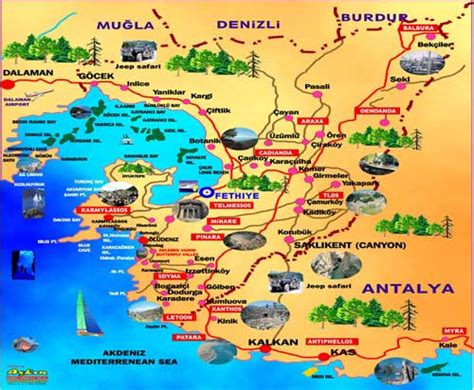 dalaman gezilecek yerler