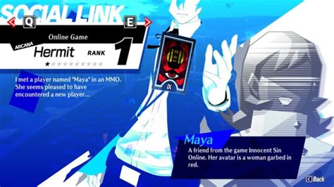 Persona Reload Maya The Hermit Social Link Guide Max Rank