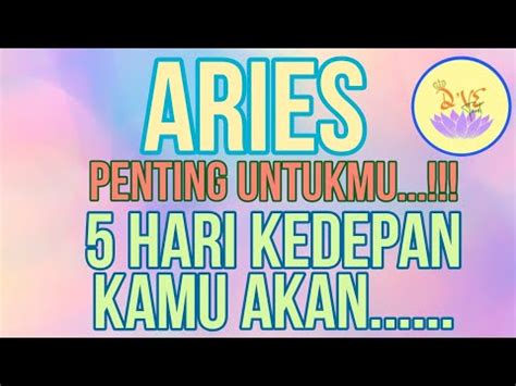 Zodiak Aries Siap Siap Menyambut Hal Ini Di Hari Kedepan Tarot