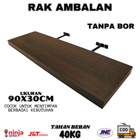 Rak Ambalan Tempel Dinding Serbaguna Ukuran 90x30cm 76x20cm Lazada