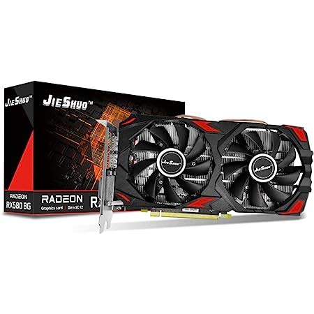 JIESHUO AMD RX 580 8GB GPU 256bit 8Gbps DP HDMI PCI Express 3 0 16X