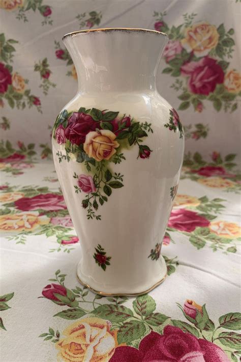 Royal Albert Vase Old Country Roses Vase With Gold Gilding 7 Etsy