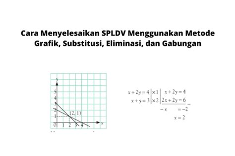 Cara Menyelesaikan SPLDV Menggunakan Metode Grafik Substitusi