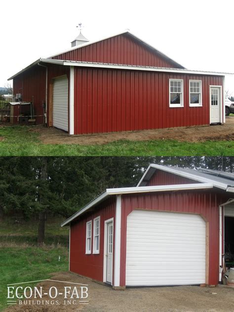 Lean to shed for metal building