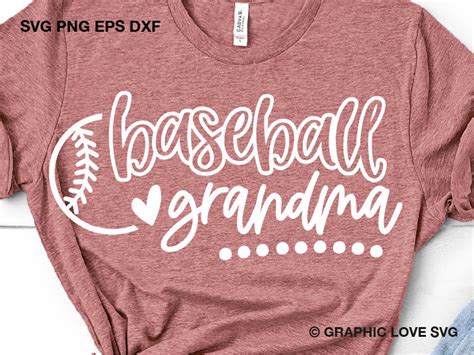 Baseball Grandma Svg Png Cute Baseball Grandma Shirt Svg Sports Svg