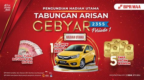 Pengundian Hadiah Utama Tabungan Arisan Gebyar Periode I Youtube