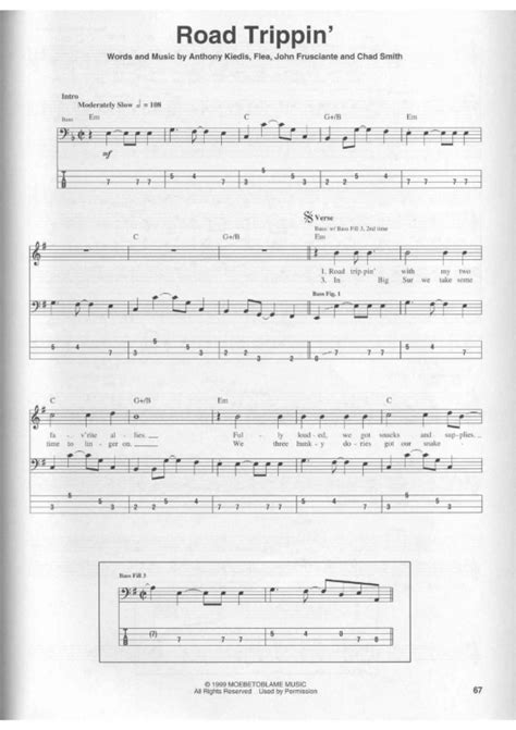 Super Partituras Road Trippin Red Hot Chili Peppers Anthony Kiedis Chad Smith Flea John
