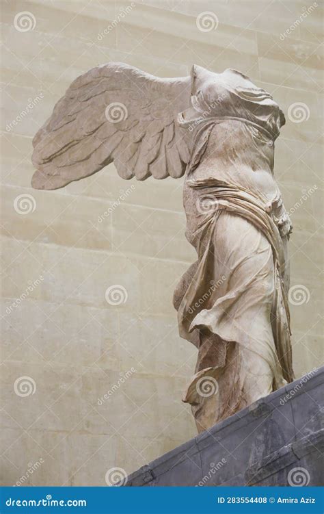 Winged Victory Of Samothrace Statue At Louvre Museum Paris Editorial