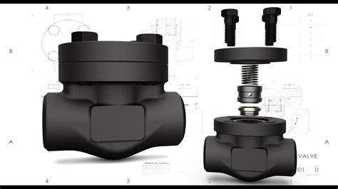 Solidworks Tutorial Piston Check Valve Body Youtube