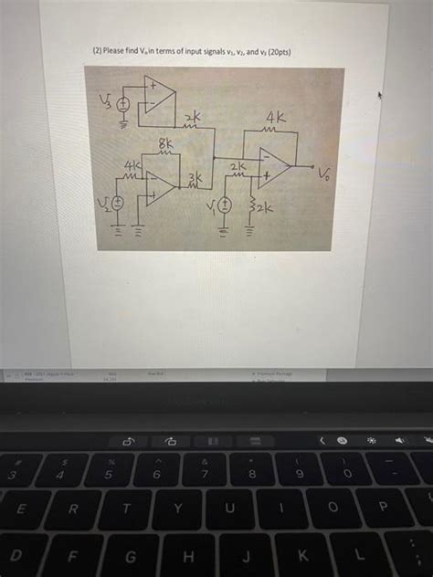 Solved 2 Please Find V In Terms Of Input Signals Vs V Chegg