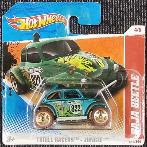 Hot Wheels Baja Bug Hw Volkswagen Vw Beetle Thrill Racers Jungle Red Line Dealer S Choice