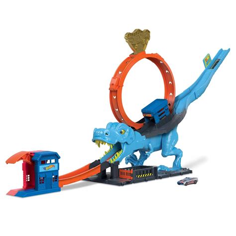 HOT WHEELS CITY PĘTLA T REXA TOR DINOZAUR WYŚCIGOWY PĘTLA 1 AUTKO ZESTAW 15158714846 Allegro pl