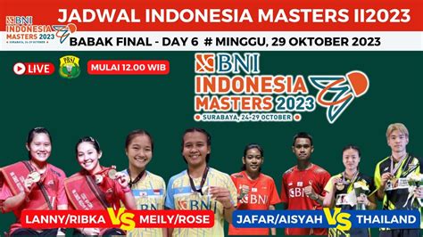 Jadwal Indonesia Master 2023 Hari Ini Day6 Lanny Ribka VS Meily Rose