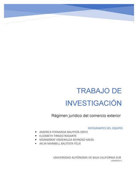 Investigacion de derecho TRABAJO DE INVESTIGACIÓN Régimen jurídico