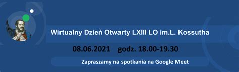 Dzie Otwarty Online R W Lxiii Liceum Og Lnokszta C Cym Im