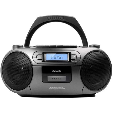 Aiwa BBTC 550MG Radio Cassette CD BT USB Gris