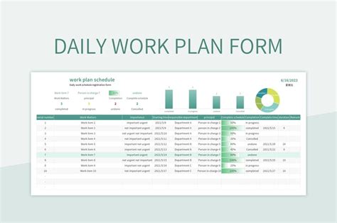 Daily Work Plan Form Excel Template And Google Sheets File For Free ...