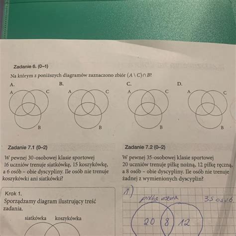 Na Kt Rym Z Poni Szych Diagram W Zaznaczono Zbi R A C N B Brainly Pl