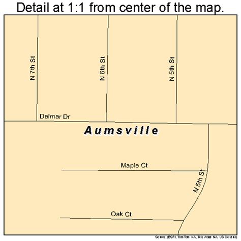 Aumsville Oregon Street Map 4103250