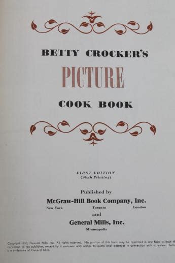 Betty Crocker's Picture Cook Book, 1st edition vintage 1950 Betty ...