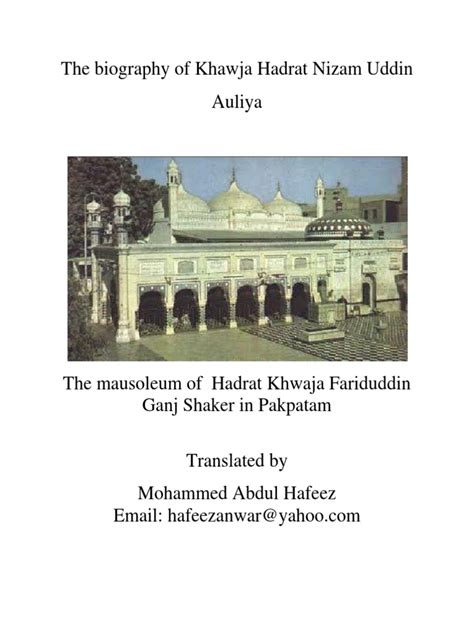 Biography of Khaja NIZAMUDDIN AULIYA | PDF | Sufism | Religious Belief And Doctrine